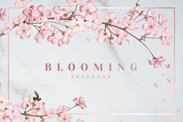 Free Vector cherry blossom frame 
