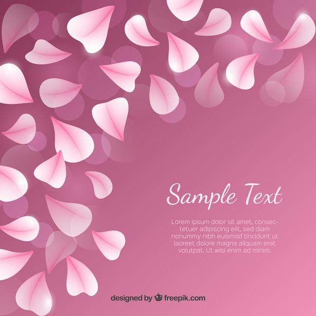 Бесплатное векторное изображение Цвет вишневого цветка лепестков в стиле градиента