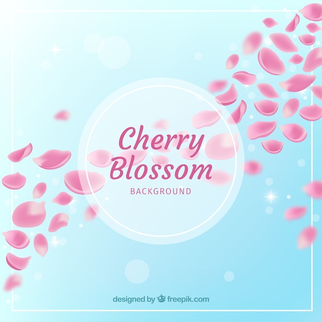 Free vector cherry blossom petals background