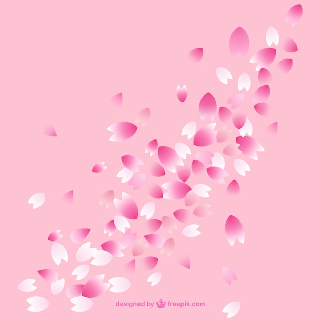 Vettore gratuito cherry blossom petali