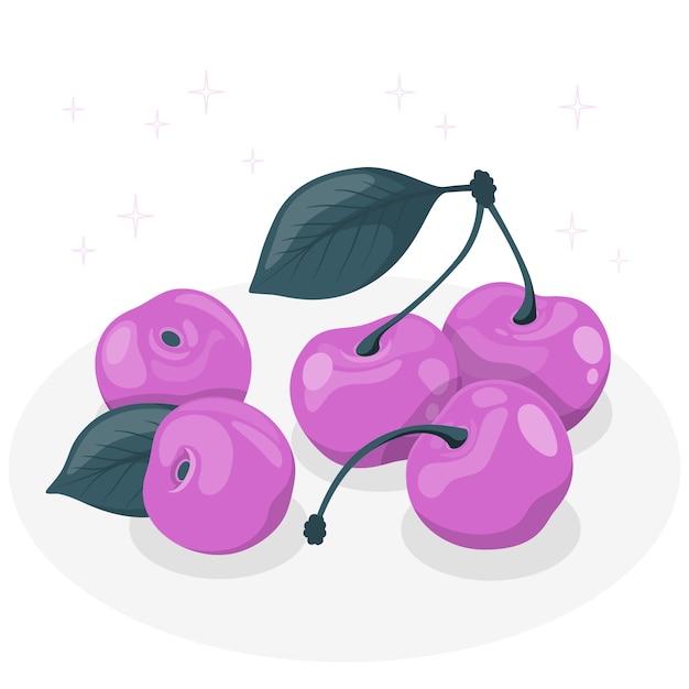 Free vector cherry concept illustration