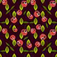 Free vector cherry pattern background