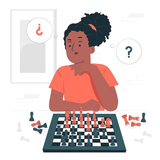 Free vector chess concept illustration