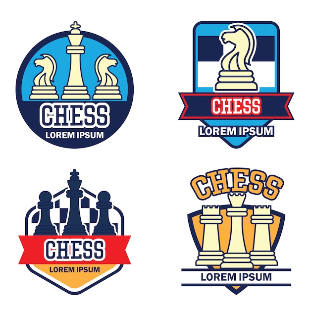 Chess pieces logo | Free Vector