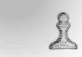 Vettore gratuito scacchi pedone astratto low poly wireframe design strategia concetto da punto e linea illustrazione vettoriale