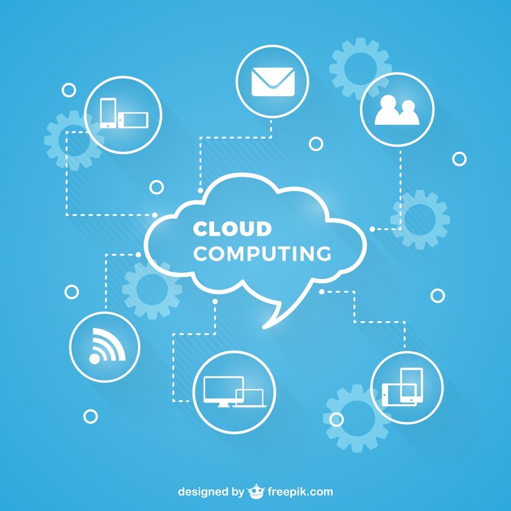Free Vector chic cloud computing infographic