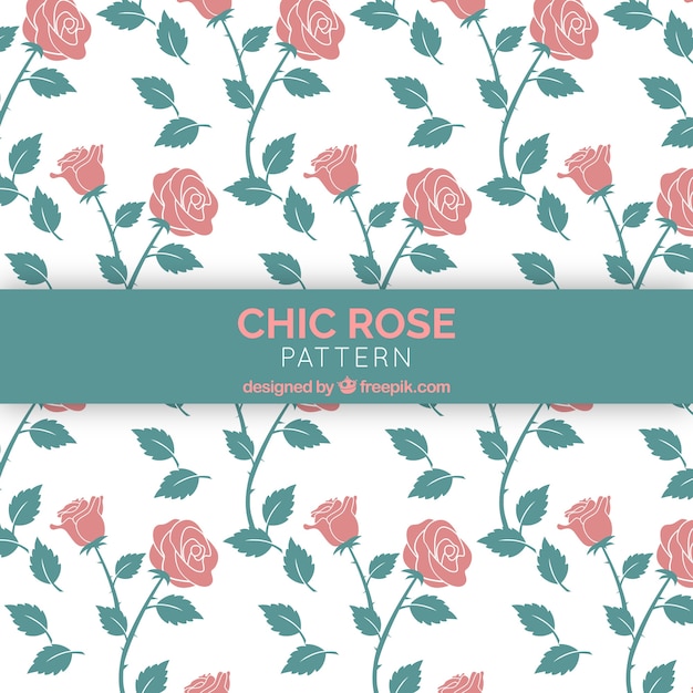 Free vector chic rose flower background pattern