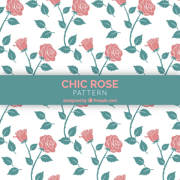 Chic rose flower background pattern