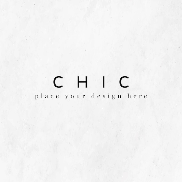 Free vector chic typography template design on texture background