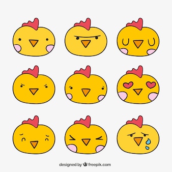 Chick emoticon pack