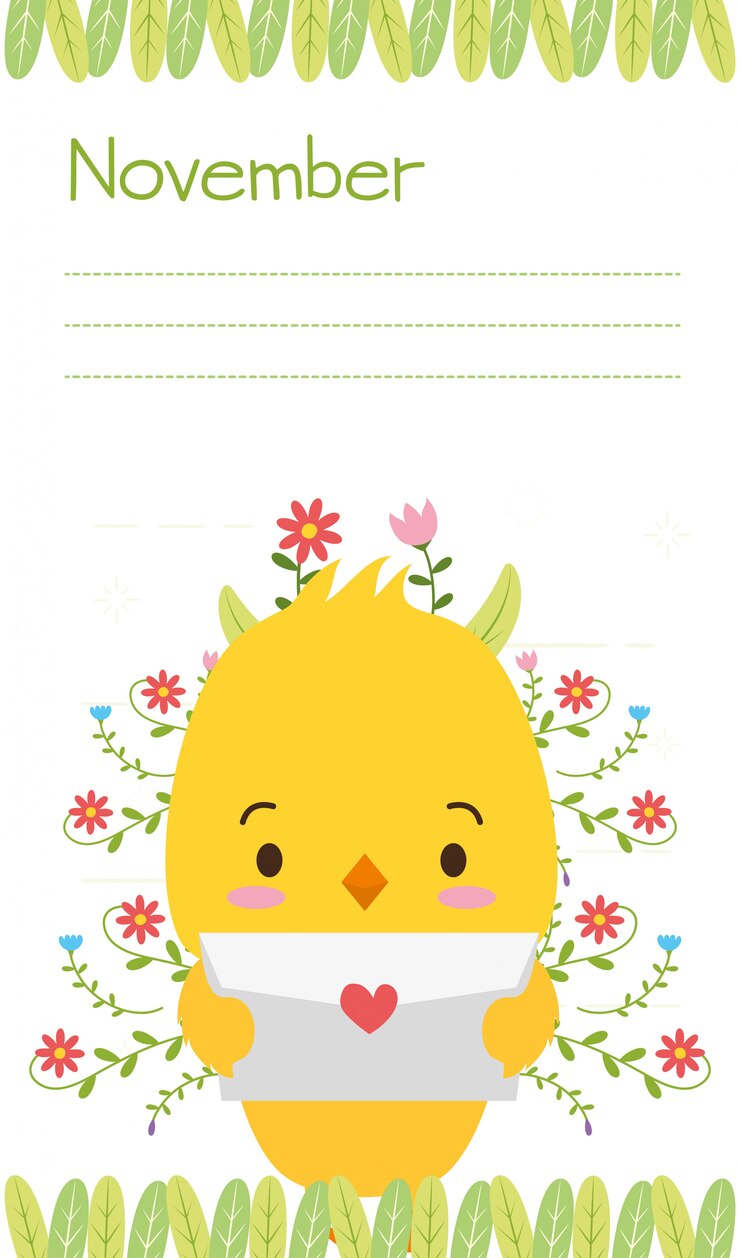 Free Vector chick with love letter, cute animals, flat and cartoon style, illustration