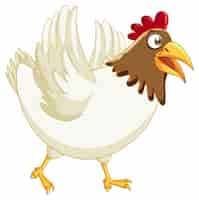 Free vector a chicken cartoon character