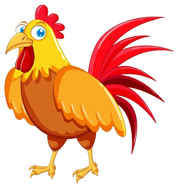 Free vector a chicken cartoon character