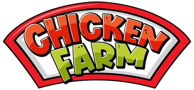 Chicken Farm Word Banner – Free Vector Download