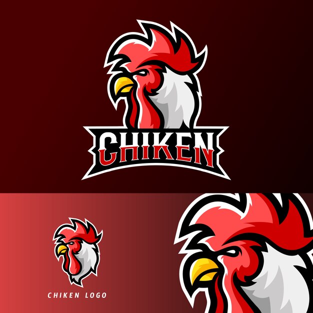 Download Free Chicken Sport Or Esport Gaming Mascot Logo Template Premium Vector Use our free logo maker to create a logo and build your brand. Put your logo on business cards, promotional products, or your website for brand visibility.