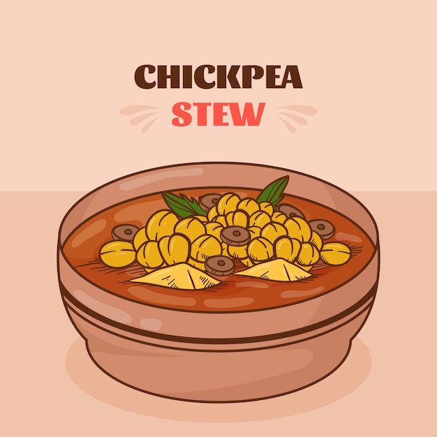 Chickpea stew illustration