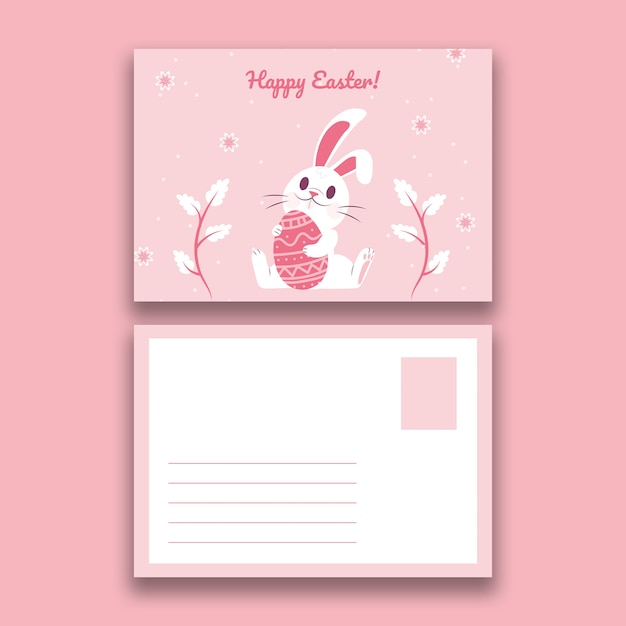 Free vector child like lovely easter eggs postcard