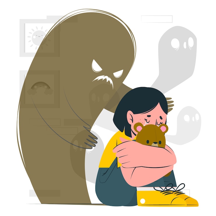 無料Vector 幼少期のトラウマコンセプトのイラスト