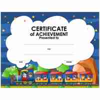 Free vector childish certificate design