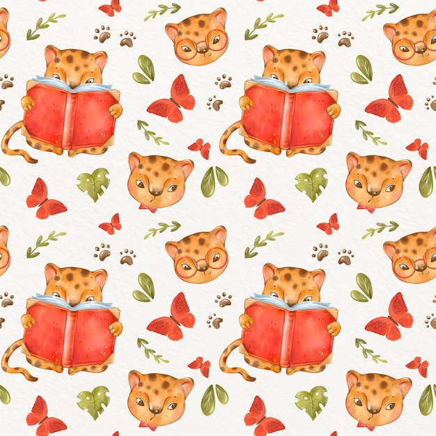 Childlike animals pattern design