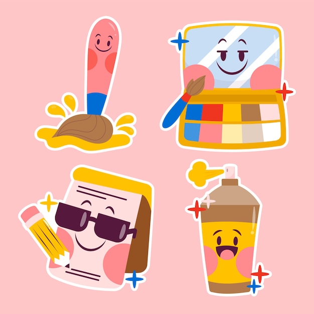 Childlike art stickers