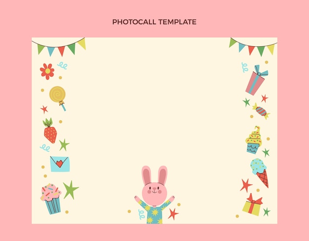 Childlike birthday photocall template