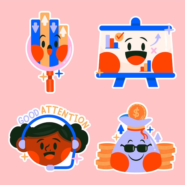 Childlike business sticker set