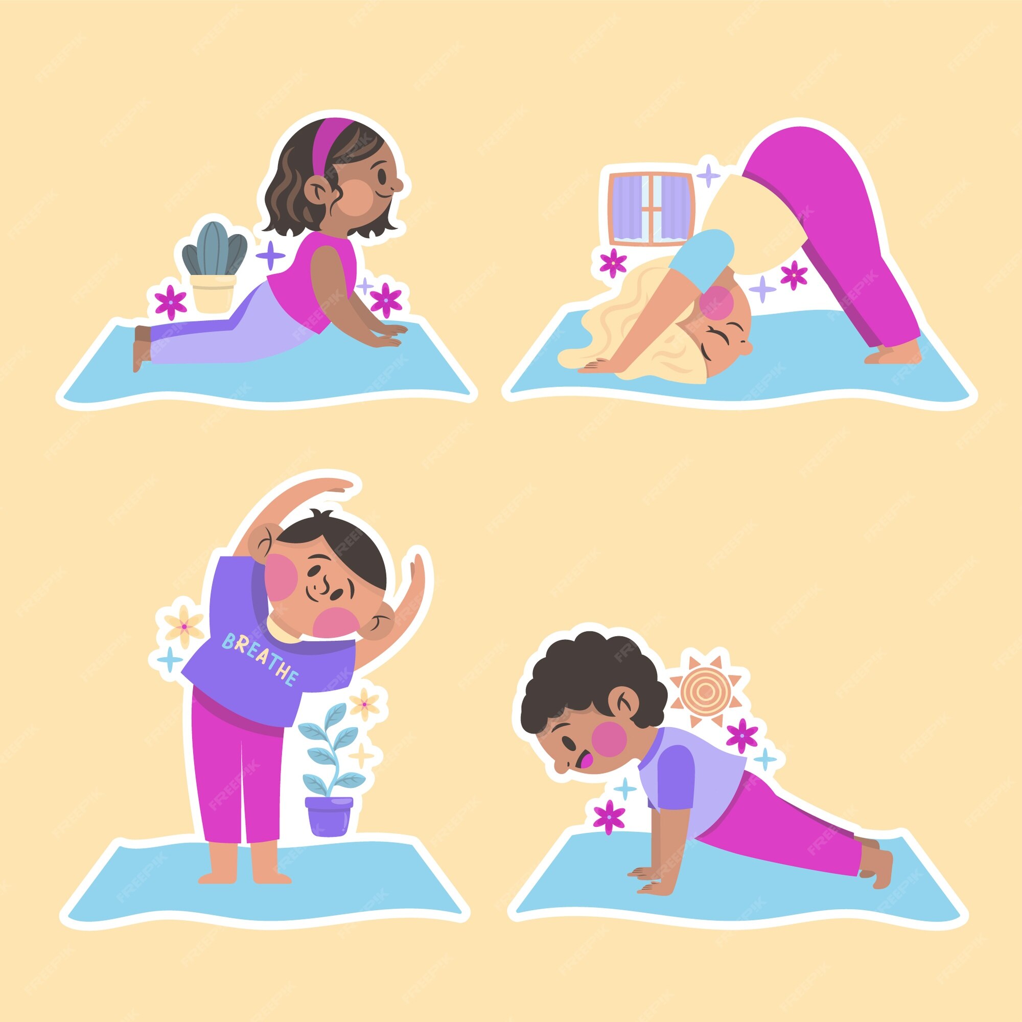 Yoga Sticker Images - Free Download on Freepik