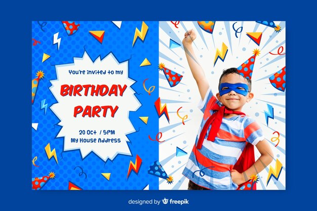 Spiderman Birthday Invitation Templates in PSD & Vector