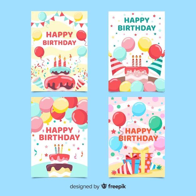 Free vector children birthday invitation template