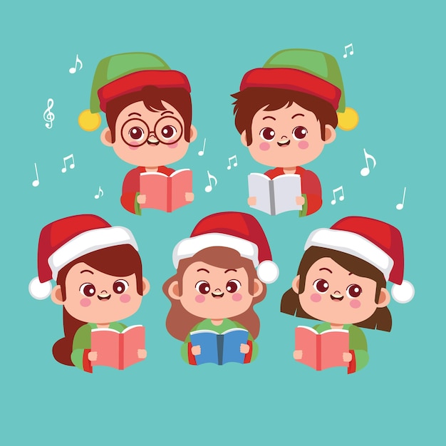 Free vector children choir illustration