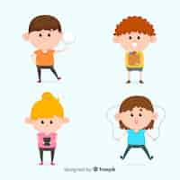 Free vector children doing things collection