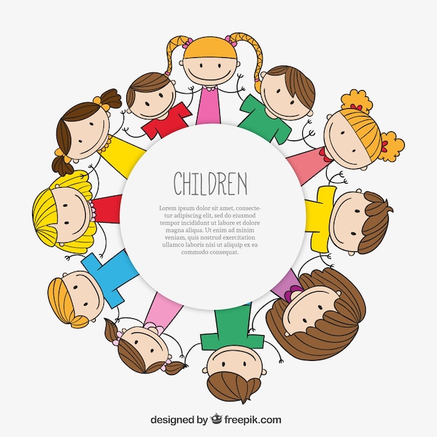 Free vector children label