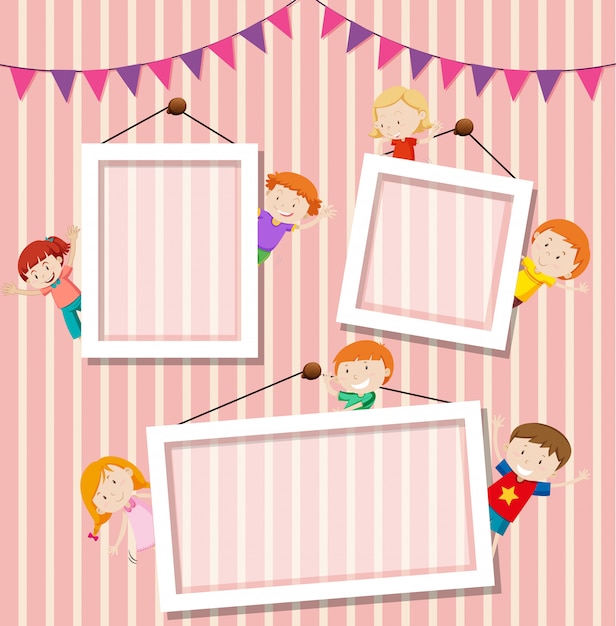 Children an photo frame background