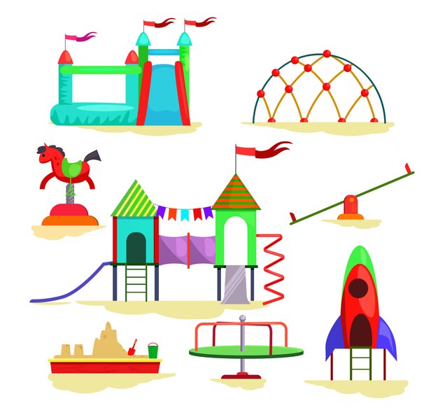 Children playground icons