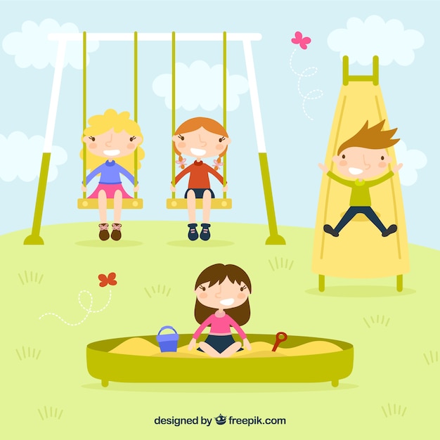 Children playing in the park