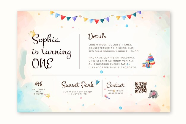 children's birthday banner template