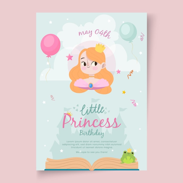 Children's birthday card template