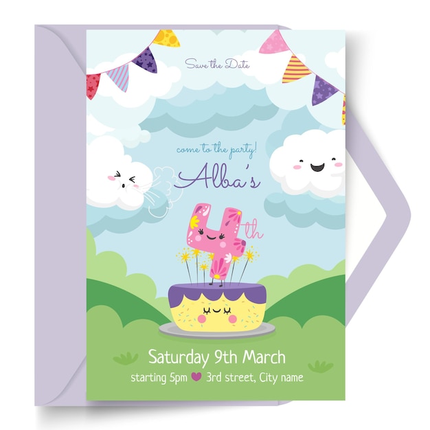 children's birthday card template