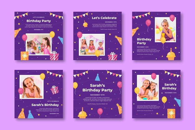 children's birthday instagram posts collection
