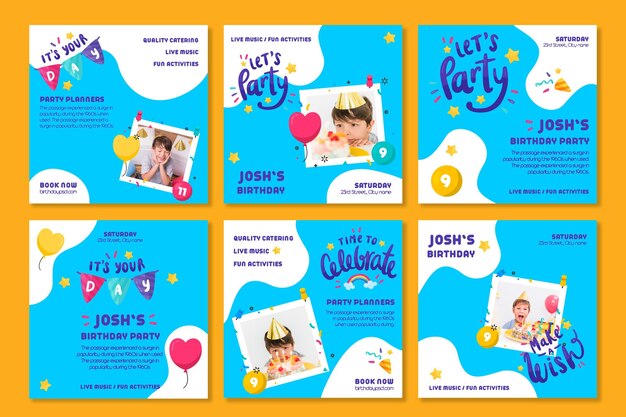 Children's birthday instagram posts