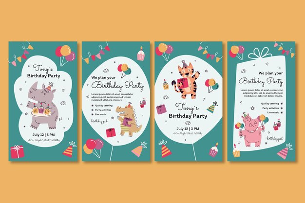 children's birthday instagram stories