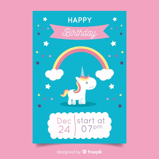 Children's birthday invitation template