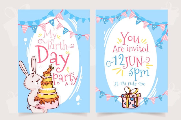 Children's birthday invitation template