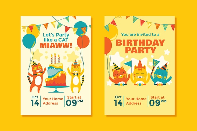 Children's birthday invitation template