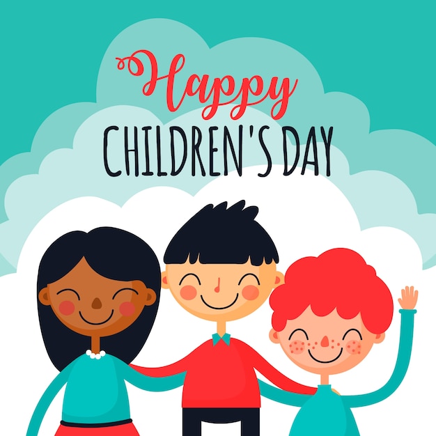 Children's day in flat design