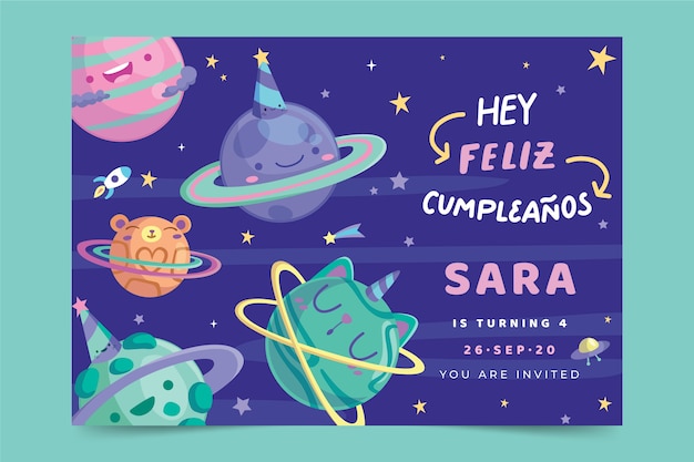 Free vector children's happy birthday card