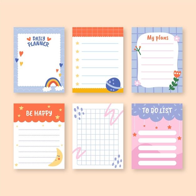 Children scrapbook and notes templates