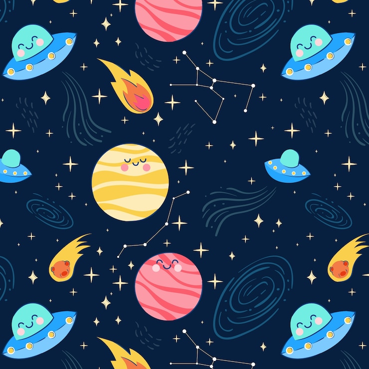 Free Vector children space illustration