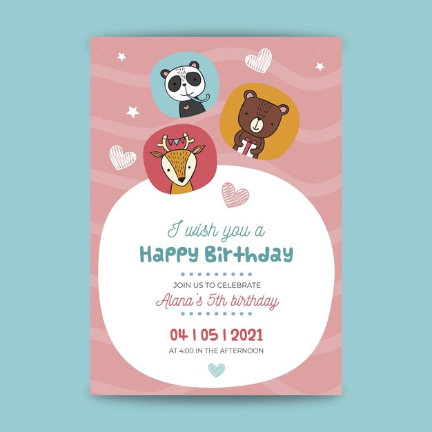 Childrens birthday card style